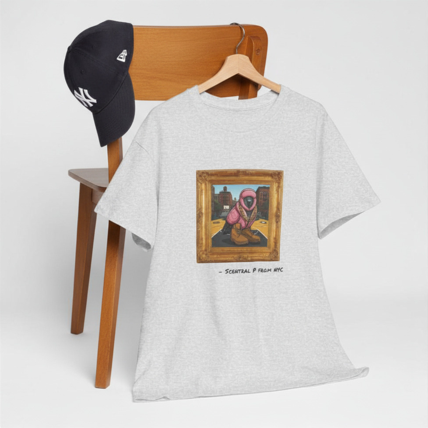 Scentral P NYC Pigeon – Harlem Edition (Rucker Park) Framed Graphic Tee