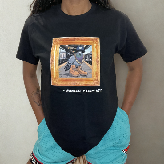 Scentral P NYC Pigeon – Bronx Edition (Yankee Stadium) Framed Graphic Tee