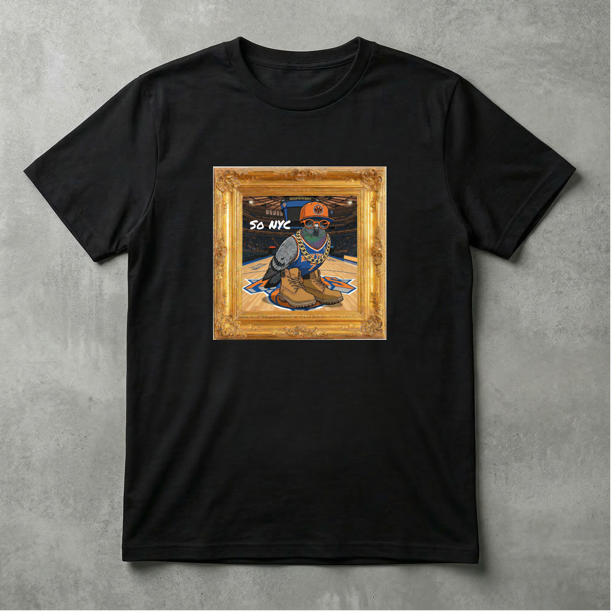 Scentral P NYC Pigeon – Manhattan Edition (Madison Square Garden) Framed Graphic Tee