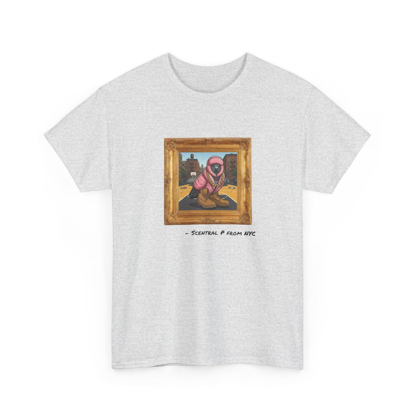Scentral P NYC Pigeon – Harlem Edition (Rucker Park) Framed Graphic Tee