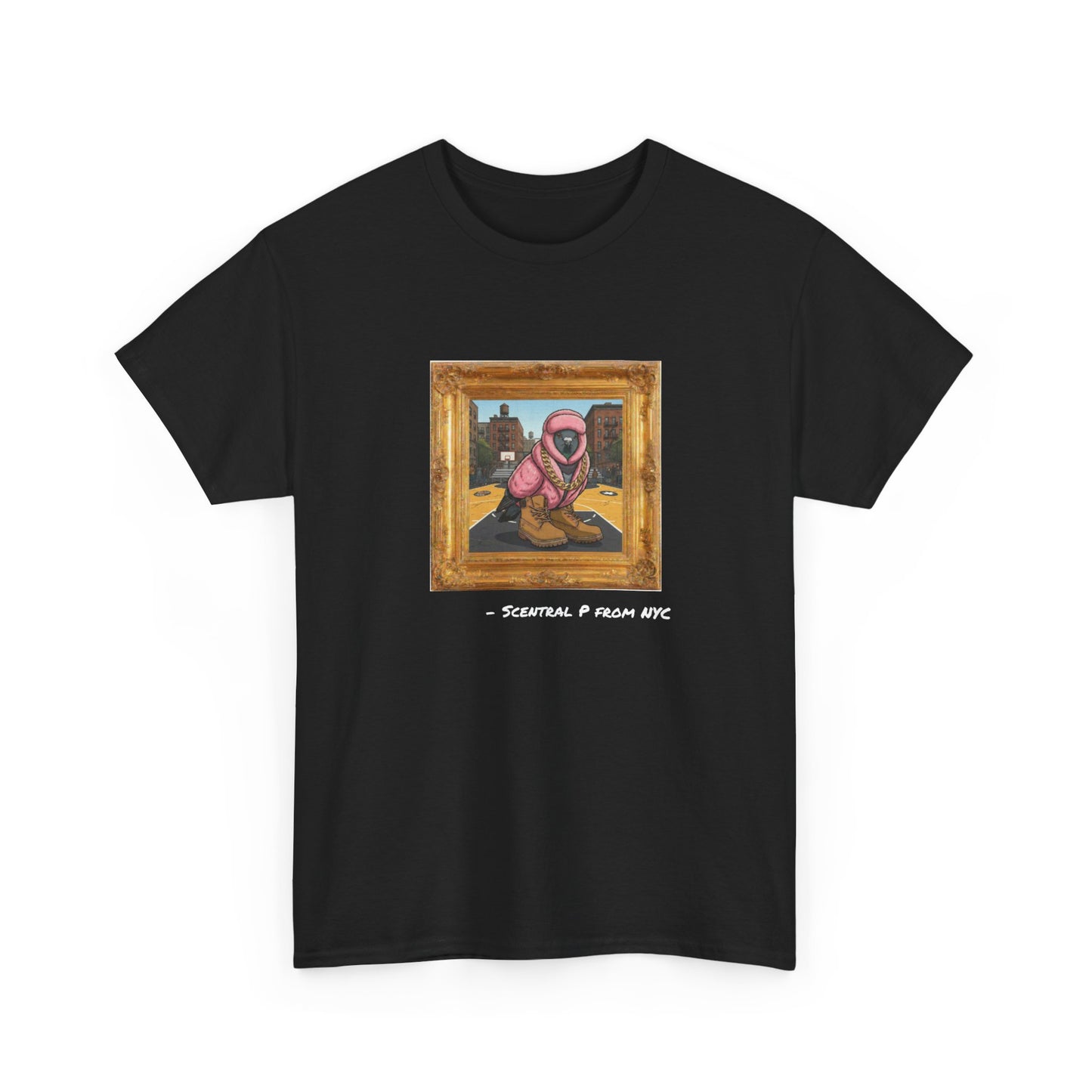 Scentral P NYC Pigeon – Harlem Edition (Rucker Park) Framed Graphic Tee