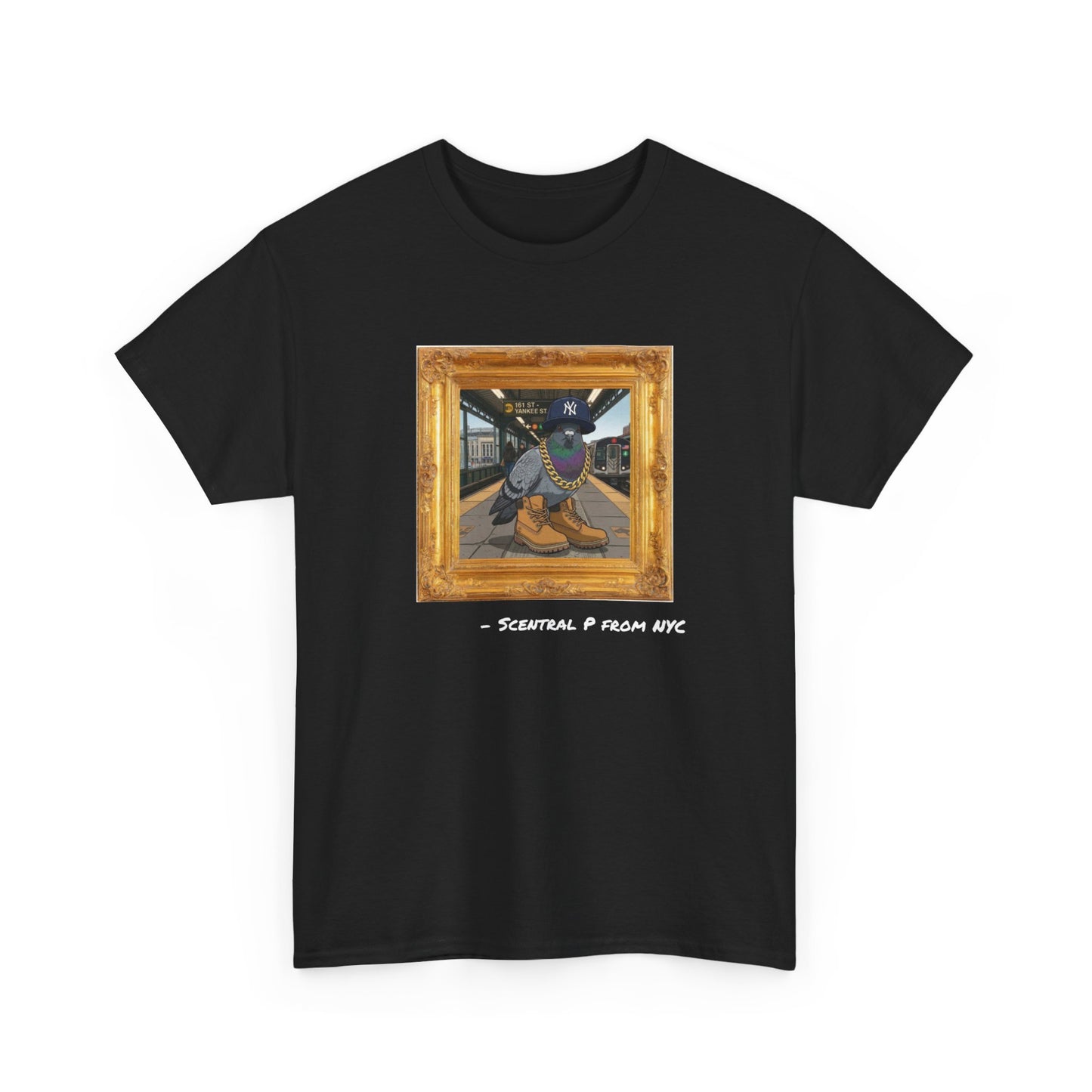 Scentral P NYC Pigeon – Bronx Edition (Yankee Stadium) Framed Graphic Tee