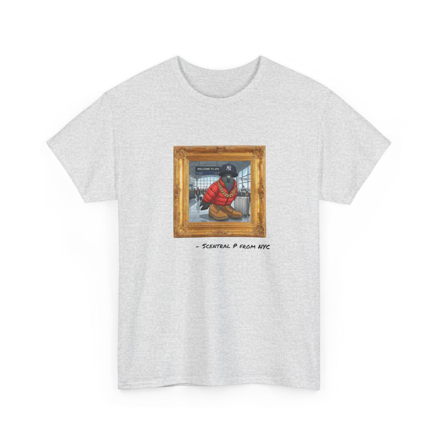 Scentral P NYC Pigeon – Queens Edition (JFK Airport) Framed Graphic Tee