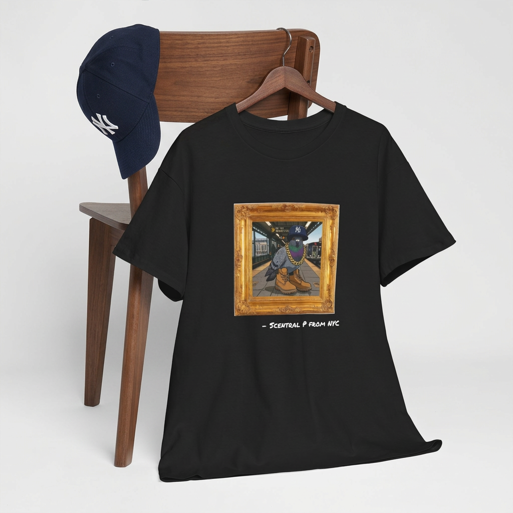 Scentral P NYC Pigeon – Bronx Edition (Yankee Stadium) Framed Graphic Tee